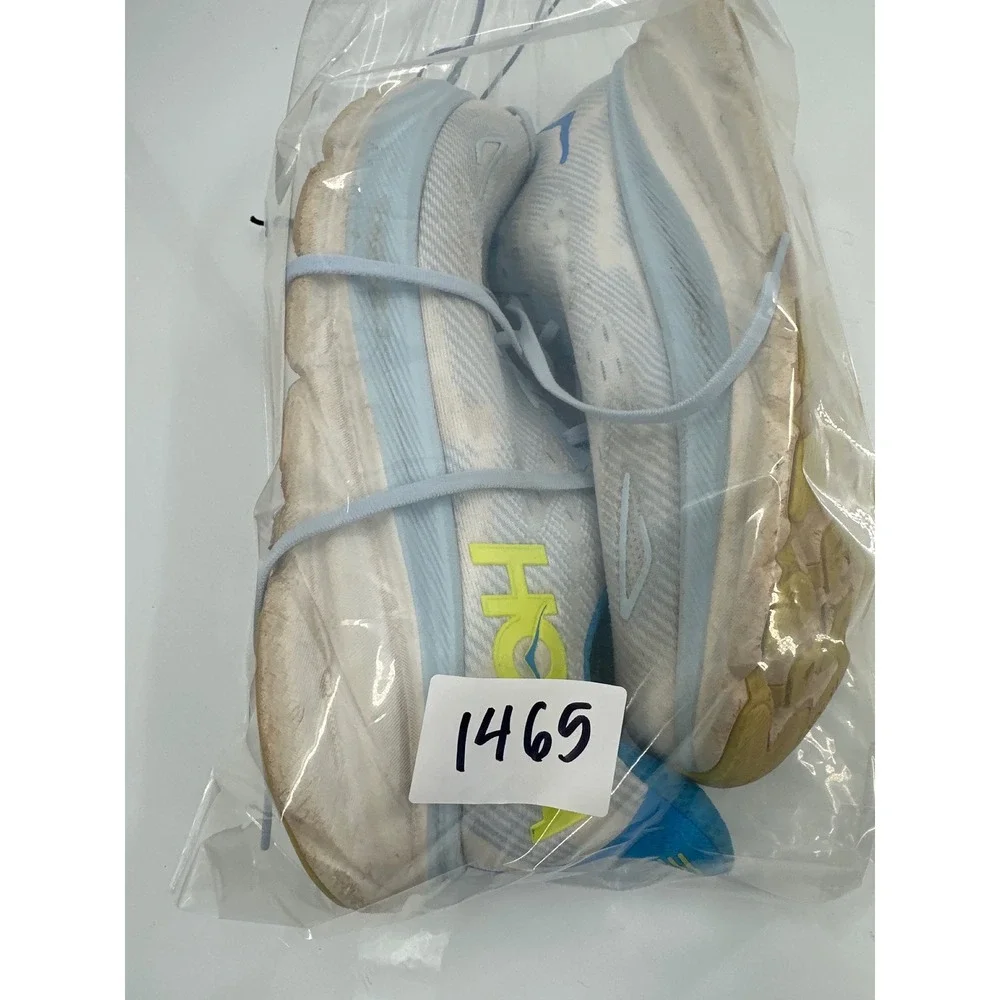 Hoka One One Clifton 9 Wide Mens 11 2E Blue White‎ Running Shoes 1132210 IWEP